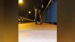 Naughty Femboy public outdoor in Poland compliation
