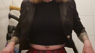 Sissy college girl is back railing the faux-cock