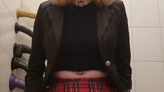 Sissy college girl is back railing the faux-cock