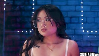 Smallish Asian teenage Lulu Chu bangs 2 t-models after she won a large reward (Izzy Wilde)