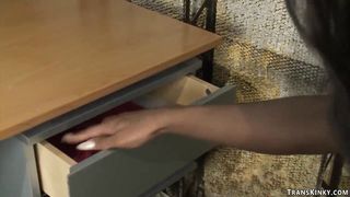 Black TRANSSEXUAL anal invasion ravages corded coach