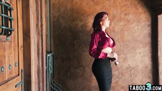 Curious wife enjoying her first TS cock