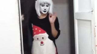 lovely elf Femboy frolicking with her Smallish rump with faux-cock