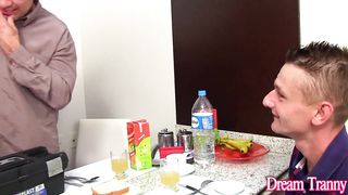 Mariana Lins Cock-squeezing Trans Bootie Spread After Dual Ass-fuck