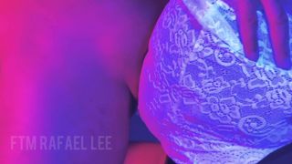 TRANS FTM DUDE GETS A DT BY DAMSELS - IMMENSE CLITTIE FTM LABIA GARGLING