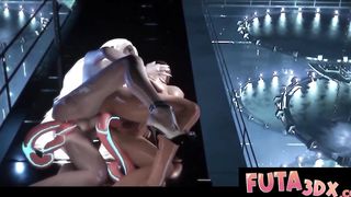 Futa3DX - Huge-chested Giant Dicked Light-haired Futa Both Smashes & Gets Nailed By Alien Faux-cock