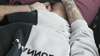 Trans Dude Makes His FTM Man meat Jizz Rigid in Van (Masculine Screaming ASMR) Smoking Fetish