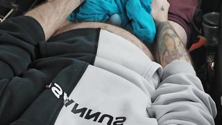 Trans Dude Makes His FTM Man meat Jizz Rigid in Van (Masculine Screaming ASMR) Smoking Fetish