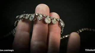 Ebony transgender princess humps thief clerk