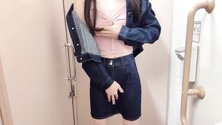 [Crossdressing] Japanese onanism with a bunch of orgasm in a ultra-cute uniform
