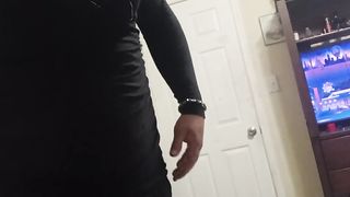 Crossdressing in stripper high-heeled shoes and lbd