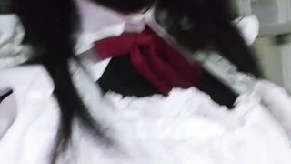 Bodyhose Maidsuit Femboy Get Haunted By Dogs While Exhibiting&Stroking