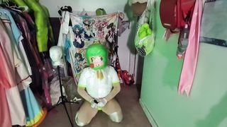 Kigurumi Spin Gym Uniform Breathplay Fetish mask and Socks