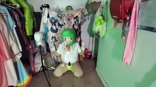Kigurumi Spin Gym Uniform Breathplay Fetish mask and Socks