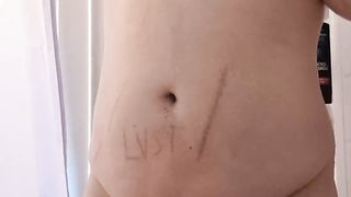 Goofing around in the bathroom