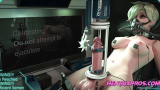 Stroking a red-hot platinum-blonde dickgirl