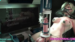 Stroking a red-hot platinum-blonde dickgirl