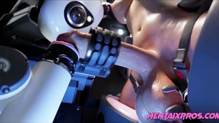 AI Milk Machine makes her jizz many times while frequently taunting her - 3 DIMENSIONAL CARTOON