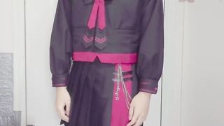 伪娘不良JK卧室自慰（完整版评论区）