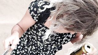 minivestido lindos pies y alpargatas en publico transgender princess caliente