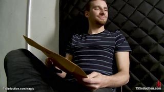 TRANSSEXUAL director ass-fuck screws corded schoolgirl