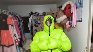 Over the Head Snowsuit and Breath fetish mask joy