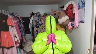 Over the Head Snowsuit and Breath fetish mask joy