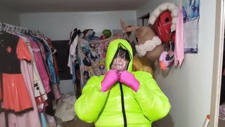 Over the Head Snowsuit and Breath fetish mask joy