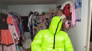 Over the Head Snowsuit and Breath fetish mask joy