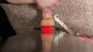 Plaid miniskirt rump takes monster faux-cock and man sausage in tastey arse