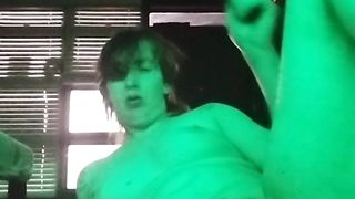 Trans female penetrates herself dumb