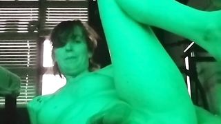 Trans female penetrates herself dumb