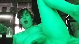 Trans female penetrates herself dumb