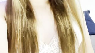 STEAMY TRANS GIRL PROVIDING A GUIDED HAND-JOB HIGHLY CLOSE TO THE CAMERA