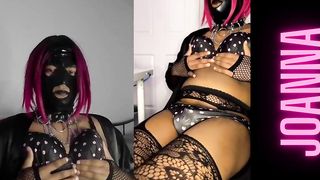 V-card Encaged Sissy Cockslut in Undergarments Penalized COCK AND BALL TORTURE and Nips