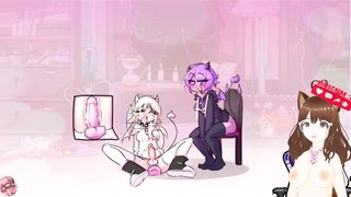 My buddy steals a smooch from me and wedges a fuck stick in my pink hole (Futa toon) - Jazziuu