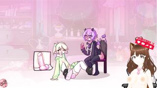 My buddy steals a smooch from me and wedges a fuck stick in my pink hole (Futa toon) - Jazziuu