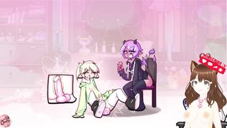 My buddy steals a smooch from me and wedges a fuck stick in my pink hole (Futa toon) - Jazziuu