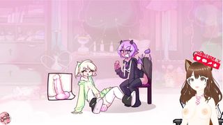 My buddy steals a smooch from me and wedges a fuck stick in my pink hole (Futa toon) - Jazziuu