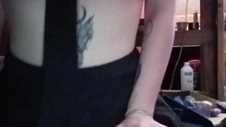 FTM Femboy railing fuck stick