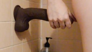 First-ever time taking BIG 11” BIG BLACK COCK fake penis