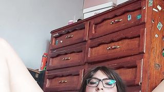 Sissy likes her faux-cocks (vertical) two/four