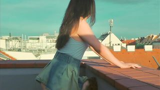 Facefucking my stud where the neighbors can observe