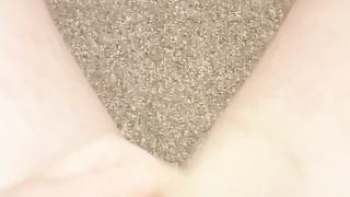 FTM masturbating and fapping off with packer