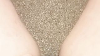 FTM masturbating and fapping off with packer