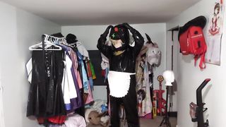 Powerful vinyl Kigurumi Dual Layered Breathplay and Viberator