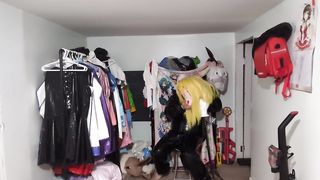 Powerful vinyl Kigurumi Dual Layered Breathplay and Viberator