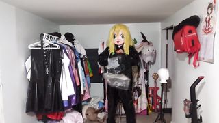 Powerful vinyl Kigurumi Dual Layered Breathplay and Viberator