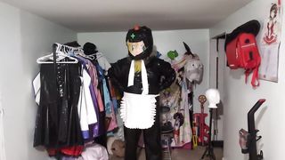 Powerful vinyl Kigurumi Dual Layered Breathplay and Viberator
