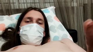 Femboy milks his ugly trouser snake and demolishes it